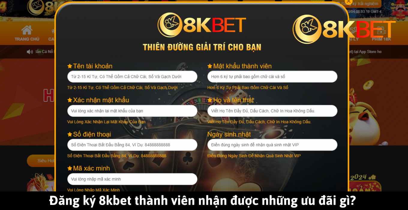 Đăng Ký 8KBET Nhận Miễn Phí 88K Trong Năm 2026 ✔️