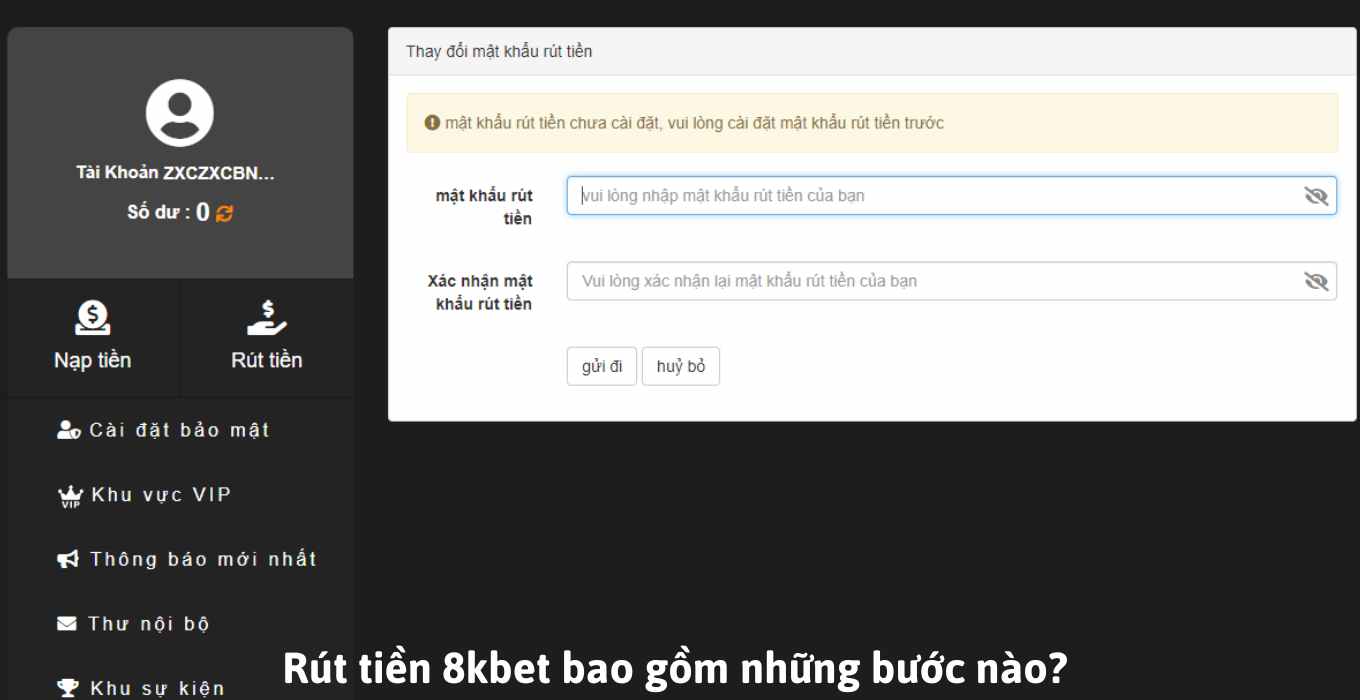 Cách Rút Tiền 8kbet - Xác Nhận Lệnh Ngay, Tiền Về Liền Tay ⭐