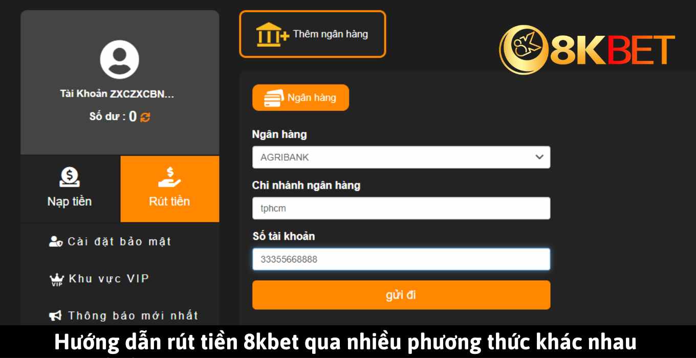 Cách Rút Tiền 8kbet - Xác Nhận Lệnh Ngay, Tiền Về Liền Tay ⭐