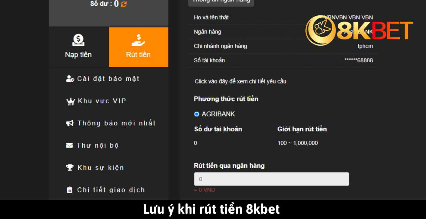 Cách Rút Tiền 8kbet - Xác Nhận Lệnh Ngay, Tiền Về Liền Tay ⭐